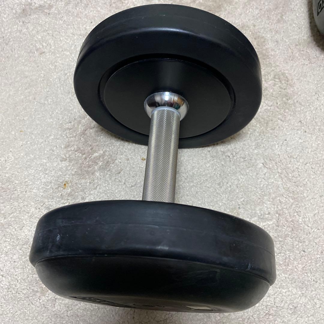 IVANKO 16kg ダンベル ゴム製　シャフト回転式