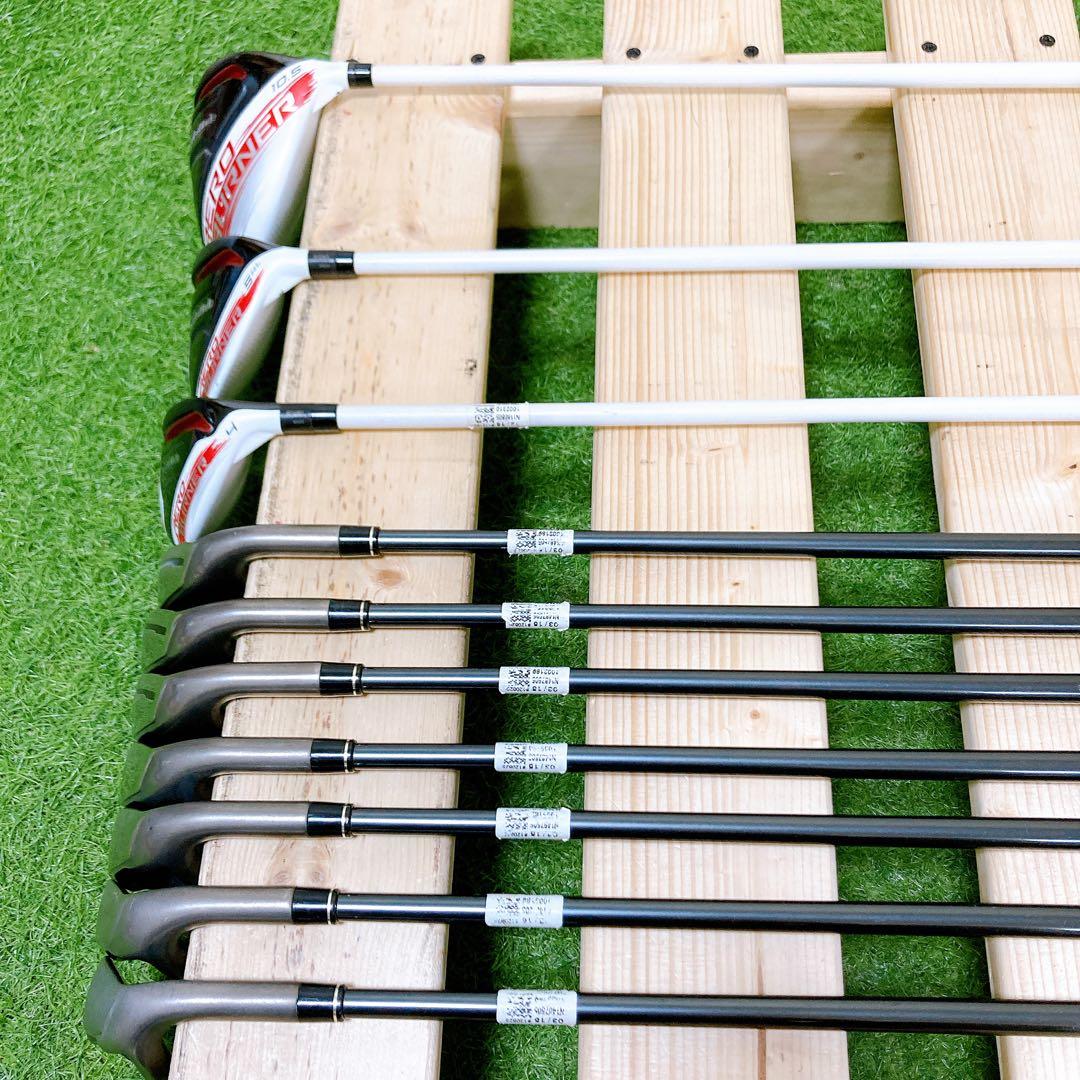 クラブのみテーラーメイド エアロバーナー 10本 ゴルフセット メンズ 右利き