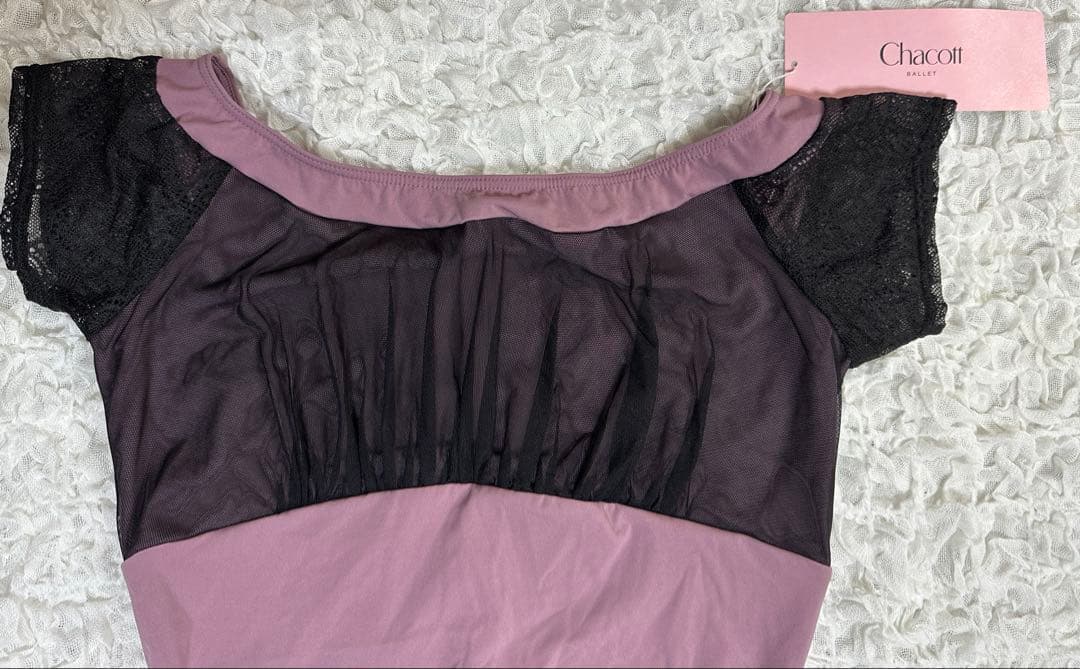 【新品】Chacott レオタード パープル・ブラック　Lサイズ