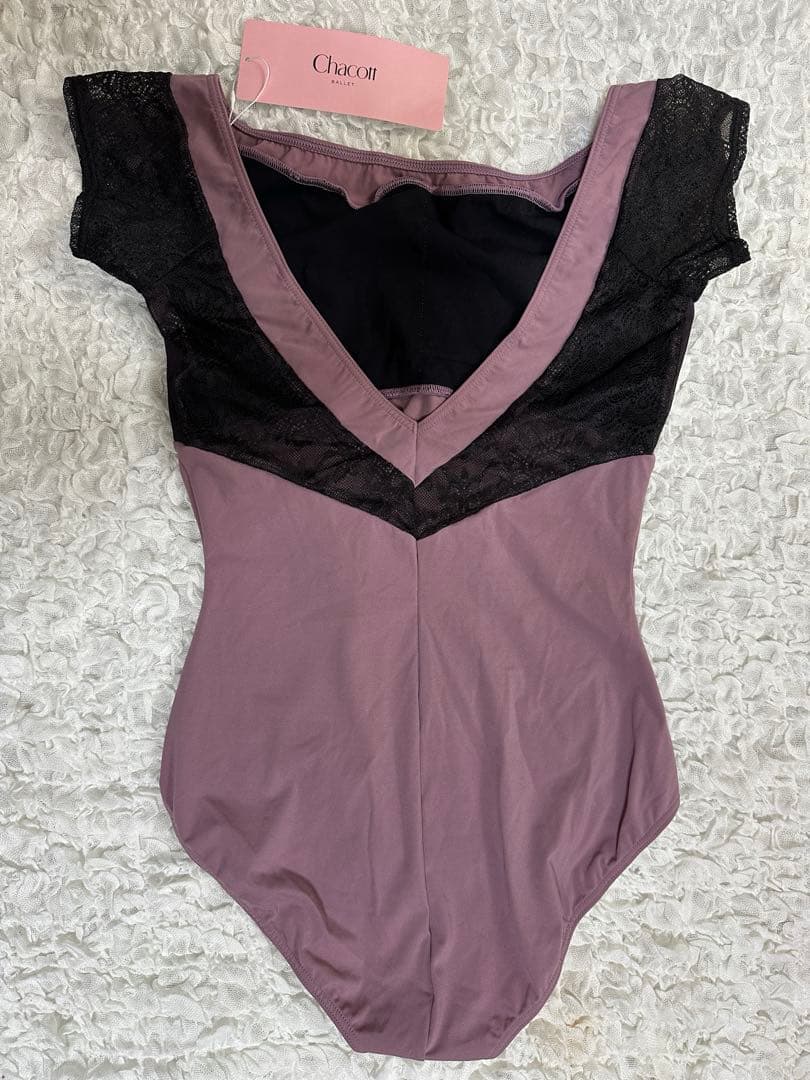 【新品】Chacott レオタード パープル・ブラック　Lサイズ