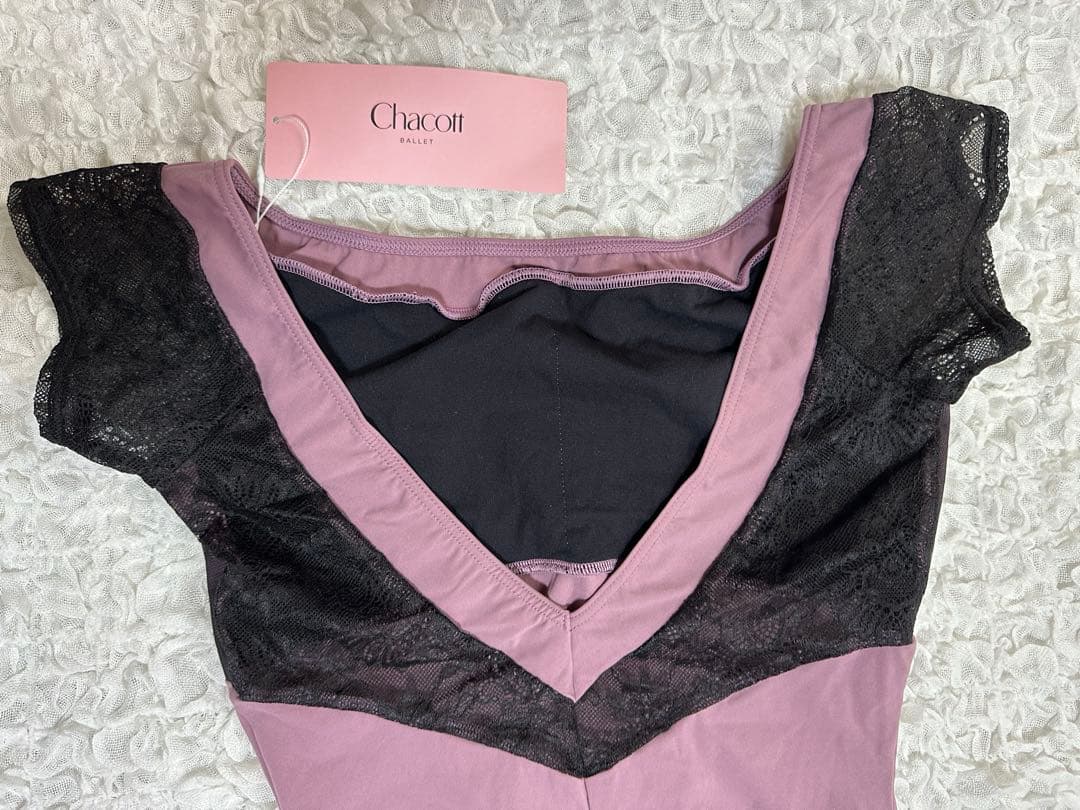 【新品】Chacott レオタード パープル・ブラック　Lサイズ