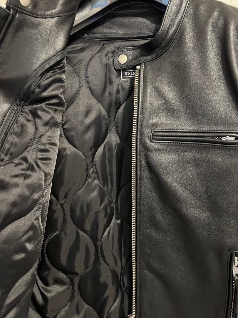【超美品】KADOYA【シングルライダースレザージャケット】 3L ※ハンガー付